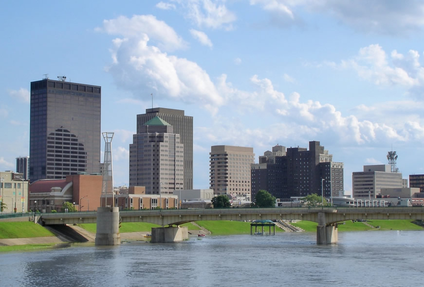 Dayton, Ohio on the Miami River