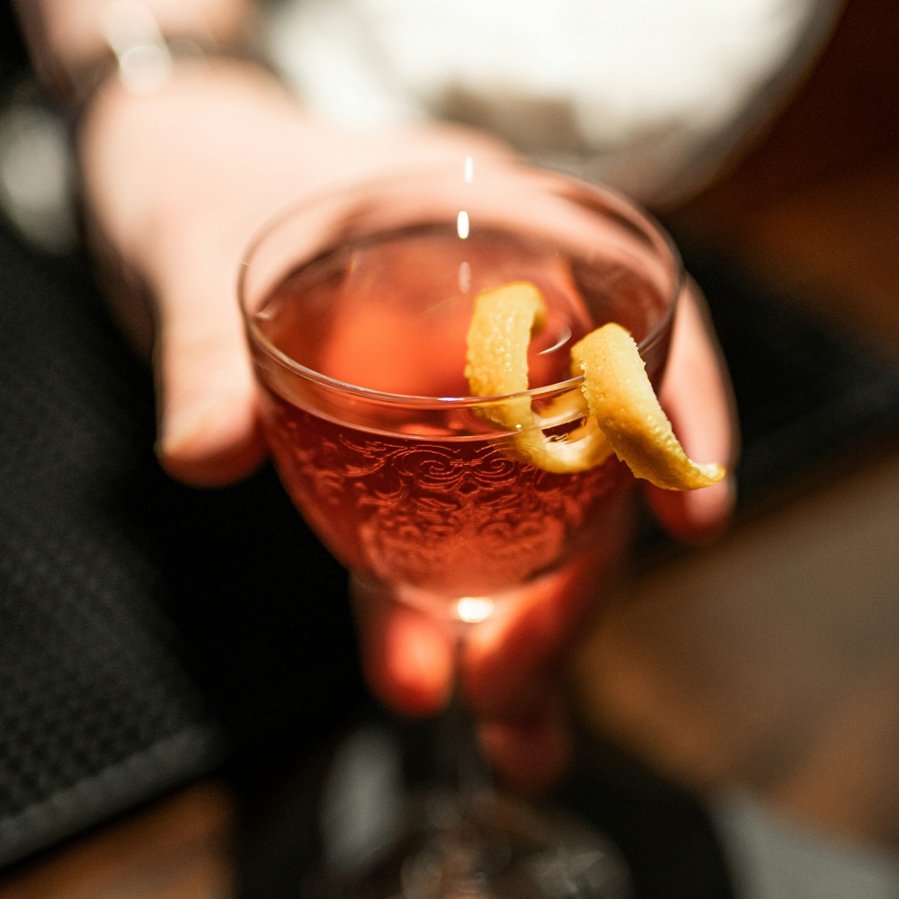 Woman eating tasty treat